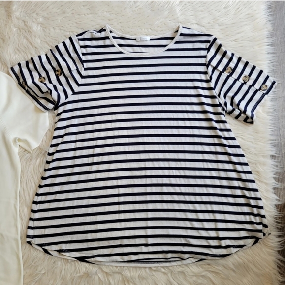 Lot Of 4 Womens Shirts 1X Blouse Tops Fashion Bug Short Sleeve Cardigan Plaid - Picture 7 of 9